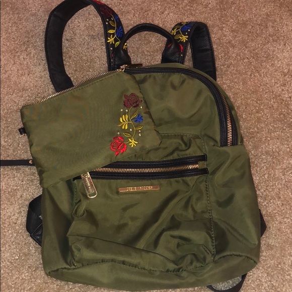 Steve Madden Handbags - Steve Madden Green Small Backpack with pouch